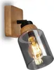 Faretto, con legno, vetro fumé, 1xE27/max.10W Anteprima dell’immagine prodotto 1