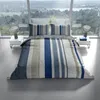 Bettwäsche Set 4 teilig Mikrofaser 135x200 Blau Beige Grau Produktbild-Vorschau 3