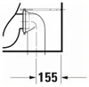 Duravit No.1 WC au sol, rimless, pour combinaison, Anteprima dell’immagine prodotto 2