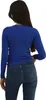 Body lang arm T shirt Damen Royyen K-201 Baumwolle V Produktbild-Vorschau 5