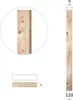 Zaunlatte 120cm - PAKET 25 Stück 9x1,8cm Sibirische Lärche Produktbild-Vorschau 2
