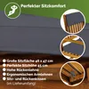 CASARIA® Schaukelstuhl Gartenstuhl Holz Anthrazit 160kg Produktbild-Vorschau 2