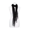 Seidenschal Halstuch Schal Chiffon schwarz Seide 180x55cm Produktbild-Vorschau 2