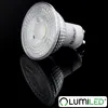 A single LED bulb is shown against a black reflective surface. Produktbild-Vorschau