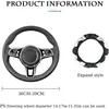 Stuurhoes van microvezel, leerlook, geel, diameter 37-38 cm Productafbeelding-voorbeeld 2