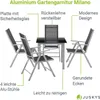 Juskys Aluminium Gartengarnitur Milano Gartenmöbel Set mit Produktbild-Vorschau 2