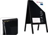 Lavagna da gesso con cavalletto bifacciale 118x61cm NERA Anteprima dell’immagine prodotto 1