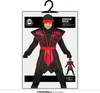 Ninja Krieger Kostüm Schwarz Rot Drachen Kampfaction Produktbild-Vorschau 7