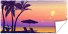 MuchoWow® Poster Strandkorb - Sonnenschirm - Sand - Nacht Produktbild-Vorschau 1