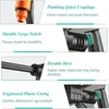 Collage of close-up images highlighting features of a pressure washer, with accompanying text descriptions. Produktbild-Vorschau