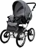 A studio shot of a grey baby stroller. Produktbild-Vorschau