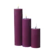 LED Stumpenkerze MIA - Echtwachs - realistische 3D Flamme - H: 15cm - D: 5cm - beere Produktbild-Vorschau