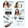 A collage of images showcasing the features and specifications of a hair dryer. Podgląd zdjęcia produktu