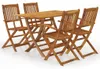 vidaXL 5-tlg. Garten-Essgruppe Klappbar Akazie Massivholz Produktbild-Vorschau 7