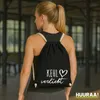 Huuraa Turnbeutel Kehl verliebt 12 Liter Black Baumwolle Produktbild-Vorschau 2