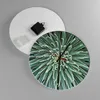 Wanduhr - Rund - Glasuhr - Agave Grün Pflanze - 30x30cm - Produktbild-Vorschau 2