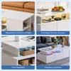 OYAJIA Couchtisch Wohnzimmertisch Hochglanz Design mit LED Produktbild-Vorschau 3