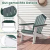 Sedia da giardino pieghevole COSTWAY Adirondack, resistente Anteprima dell’immagine prodotto 6