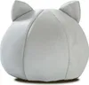 A light gray cat bed with cat ears on top, shown from the front. Podgląd zdjęcia produktu