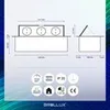 Technical drawing and icons related to a BROLLUX product. Produktbild-Vorschau