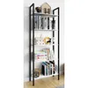Drewno Metal Storage Stand Regał Deco Książki Stojak Półka Podgląd zdjęcia produktu 1