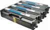 A stack of four black toner cartridges with blue labels, arranged diagonally. Produktbild-Vorschau