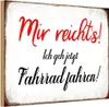 vianmo Holzschild 20x30 cm mir reicht`s ich geh Fahrrad Produktbild-Vorschau 1