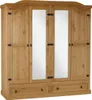 New Mexico Kleiderschrank 4-türig mit 2 Spiegeltüren, 2 Produktbild-Vorschau 1