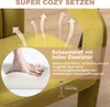 LVHOM jídelní židle, sada 2 sametových čalouněných židlí, Náhled obrázku produktu 4