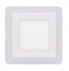 A square LED panel light with a layered design, presented against a white background. Produktbild-Vorschau