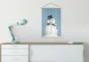 MuchoWow® Textilposter Ein glücklicher Schneemann zu Produktbild-Vorschau 3