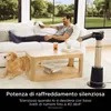 A man relaxing on a couch with a dog, while a fan operates nearby. Podgląd zdjęcia produktu