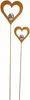 2x Gartenstecker "Herz" aus Metall in Rost Optik, mit Produktbild-Vorschau 2