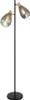 Stehleuchte, Metall schwarz, Glas rauch, H 160 cm Produktbild-Vorschau 1
