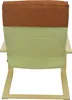 The back view of a chair cushion with a wooden frame. Anteprima dell’immagine prodotto