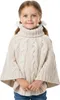 Beiger Kinderponcho für Mädchen – weicher Strick, Produktbild-Vorschau 2
