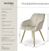 tectake® Esszimmerstuhl Marilyn gepolstert, in Samtoptik 58 Produktbild-Vorschau 6