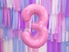Pallone numerico grande rosa pastello 86 cm Anteprima dell’immagine prodotto 3