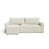 A cream-colored sectional sofa with a chaise lounge, shown from the front against a white background. Produktbild-Vorschau
