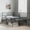 Giroletto con testiera e pediera in metallo nero 120x190 cm Anteprima dell’immagine prodotto 3