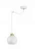 Lampa Wisząca Sufitowa Pająk Biała Szklana Kula White Glass Podgląd zdjęcia produktu 1