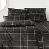 Elegante Mako Satin Bettwäsche Cross 24506-9 basalt kariert Produktbild-Vorschau 4