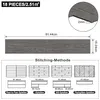Diagram showing dimensions and stitching methods for PVC flooring. Produktbild-Vorschau