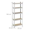 Relaxdays Schwerlastregal, 2er Set, 5 Ebenen, HBT 180x70x30 Produktbild-Vorschau 4