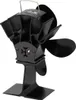 A black stove fan on a white background. Anteprima dell’immagine prodotto