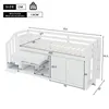 Kinderbett 90x200cm, Multifunktionales Hochbett mit Produktbild-Vorschau 3