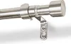 Close-up of a metal curtain rod with a bracket attached to a white wall. Produktbild-Vorschau