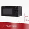 Mikrowelle 20l schwarz MPM-20-KMM-11 Produktbild-Vorschau 6