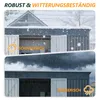 Metall Gerätehaus mit Holzunterstand Garten Brennholzlager Produktbild-Vorschau 7