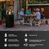 A family is gathered around a table on a patio, with a gas patio heater in the foreground. Produktbild-Vorschau